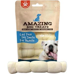 Amazing Dog Treats - Beef Cheek Rolls (10 Inch Regular - 4 Pcs) - Safe Rawhide Alternative Dog Chew - Great for Power Chewers - Long Lasting Dog Chew - Retriever Rolls for Dogs