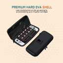 Carrying Case for Switch: Hard Shell Case with Built-in EVA Storage | 2021 OLED Model Waterproof Protection + Accessories Organizer