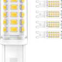 G9 LED Bulb 4W, 40W Halogen Equivalent, Non-dimmable, 450LM, 4000K Neutral White,Flicker Free 360 Beam Angle Energy Saving, No Flicker, 120V, Chandelier Lighting, Ceramic Base (6 Pack)