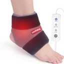 Comfheat Heated Ankle Wrap for Ankle Arthritis Pain Relief, USB Ankle Heating Pad with 3 Heat Settings, Auto Shut Off, Heat Therapy for Sprains, Strains, Post-Surgical, 1 Pack