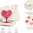 2 x Valentines Day Table Runner for Valentines Day Decor Table, Valentine Runner for Dining Kitchen Table, Table Runner Hearts, 13x72 Inch (Be Mine Heart Tree)