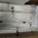 16 Inch Twin Bed Frame with Metal Gasket, White Single Bed Base