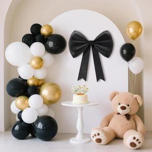 20 inches Big Black Bows Decorations for Party Wedding Backdrop,Coquette Decorations for Wall Decor,Baby Shower Decorations