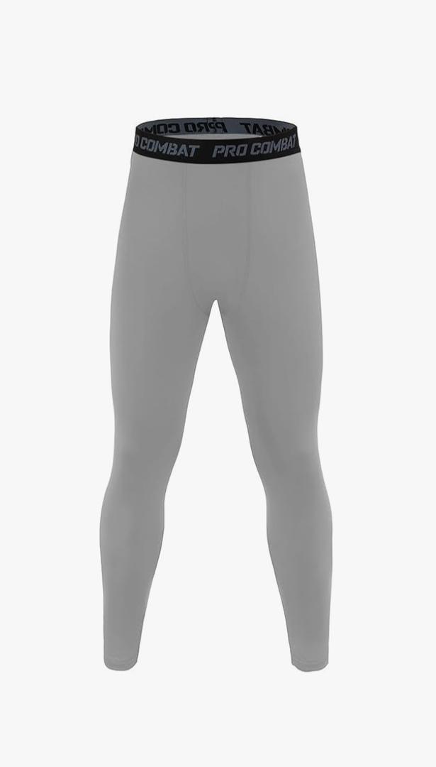 Men's Compression Pants Athletic Tight,Leggings Base Layer Bottoms for Running Workout Sports Yoga Basketball Grey Small