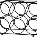 Wine Bottle Storage Rack, Metal Wine Rack, Double-Layer Design, Strong Load-Bearing Capacity, Suitable for Home Bars, Kitchens, Pantry(Black)