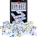 Double Six Dominoes Set | 28 Domino Tiles Double 6 Dominos with Storage Tin | Classic Family Game for Kids & Adults | Ideal for Travel, Game Nights & Educational Fun | 2-4 Players