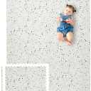 Yay Mats Stylish Extra Large Baby Play Mat. Soft, Thick, Non-Toxic Foam Covers 6 ft x 4 ft. Expandable Tiles with Edges Infants and Kids Playmat Tummy Time Mat (Henri Terrazzo)