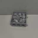 Round Electrical Outlet Box, Weatherproof 5 Hole-1/2 or 3/4 in Electrical Outlet Box, UL Listed, PVC No Cover Junction Box, Gray