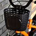 CHILDHOOD Kids Bike Basket with Cute Stickers and Adjustable Straps, Bicycle Handlebar Basket for Kid Boys and Girls