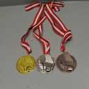 3 x MECCANIXITY Tennis Award Medals 2.7 Inch, Gold Silver Bronze Award Medals with Neck Ribbon for Team Sports Games Competitions Party Favors 3 Pieces