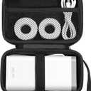 Nelko Genuine Case Compatible P21 Label Maker, Compatible with Most Mini Label Printers, Holder for Labeler Makers Printer & Labeling Tapes, Box with Mesh Pocket for Batteries Accessories (Case Only) (Black)