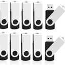 KOOTION 10 Pack 4GB Flash Drive 4gb USB 2.0 Flash Drives USB Drive Jump Drive Bulk Thumb Drive Swivel Memory Stick Black