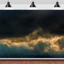 BELECO 7x5ft Fabric Dark Sky Clouds Backdrop Stormy Cloud Background Cloudy Backdrop for Themed Party Decorations Church Decor Banner Photo Studio Booth Props