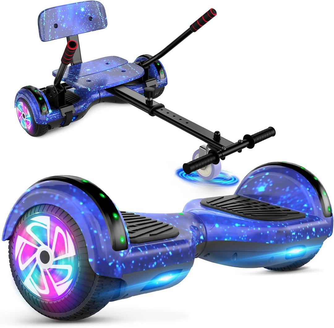 CBD Scooter with Corlorful LED Lights,6.5" Wheels, Dual 300W Motor Scooter for Kids Girls Boys Adults, All Ages