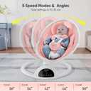BabyBond Baby Swings for Infants, Bluetooth Infant Swing with Music Speaker, 3 Seat Positions, 5 Point Harness Belt, 5 Speeds and Remote Control - 1 Pcs (Pink)
