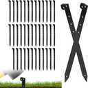 Metal Landscape Edging Stakes, 10 Inch Garden Stakes Carbon Steel Landscape Anchoring Stake for Grass Barriers, Landscape Edging Coil, Terrace Board, Garden Liner, 40 Pcs
