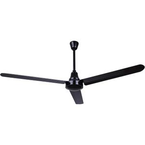 60" Black Weatherproof Industrial Ceiling Fan  High-Performance DC Motor  Wall Control  Ideal for Outdoor Patios, Warehouses & Gyms