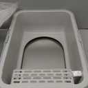 Henkelion Stainless Steel Cat Litter Box with Lid, 20" L x 14.2" W x 11.8" H, Extra Large Litter Box for Big Cats with High Sided, Anti-Urine Leakage, Easy Cleaning, Include Cat Mat and Scoop