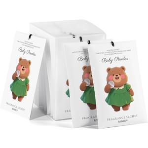 MYARO 12 Packs Baby Powder Scent Sachets Room Air Freshener for Closet Drawer Clothes Storage Small Space Odor Eliminator