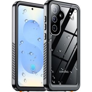 Temdan Designed for Samsung Galaxy S25 Case Waterproof, Built-in Lens & Screen Protector Military Shockproof Dropproof IP68 Underwater Full Body Phone Case for Galaxy S25 5G 6.2"-Black (2025)