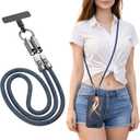 TOP-UP Cell Phone Lanyard Crossbody, 240W USB-C Charging Cable, 4ft 120cm