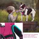 BUMBIN Dog Harness for Large Dogs, No Pull Adjustable No Choke Pet Vest with Dog Leash Fit Smart Reflective Pet Walking Harness for Training Easy Control Soft Handle (Rose Red M)