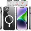 Magnetic for iPhone 14 Case, iPhone 13 Case and Card Holder with Stand, (Compatible with MagSafe) Shockproof Military-Grade Protection, Wallet Phone Case for iPhone 14/13 (6.1 inch), Clear