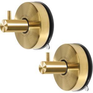 SVG HOME Suction Cup hooks for Shower 2 pcs Removable, for Most Household Walls Gold