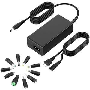 22V 3A AC DC Power Supply Adapter 22 Volts 3 Amps Wall Charger, DC Plug 5.5x2.1mm & 2.5mm with 5 Interchangeable DC Plugss