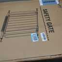 34" Tall Baby Gate No Drilling, Auto Close Dog Gate Indoor, White