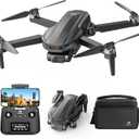 DEERC D65 2 Axis Mechanical Gimbal EIS GPS Drones with Camera for Adults 4K, 249g Foldable FPV Quadcopter Lightweight Drone with 30FPS Video, Brushless Motor, Follow Me, Auto Return, Wind Resistance