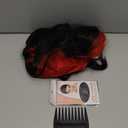 Red and Black Wigs for Women 26 Inch Long Body Wave Costume Wigs Synthetic Middle Part Long Wavy Wig for Halloween Cosplay Party Use Half Red Half Black