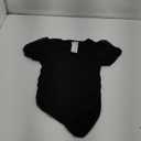 Bhome Maternity Puff Sleeve Summer Tops Crew Neck Swiss Dot Lace Shirts (Medium, Black)