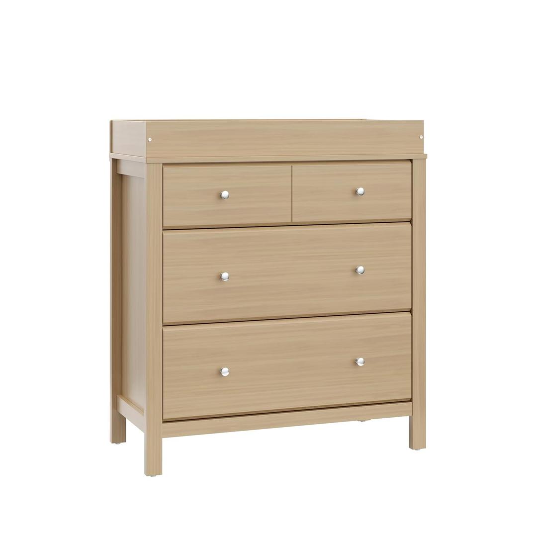 Storkcraft Horizon 3 Drawer Chest with Removable Changing Topper (Driftwood)  GREENGUARD Gold Certified Nursery Dresser, Kids Storage Chest with Organizer, Durable and Stylish 3-Drawer Design