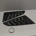 E-cowlboy Side Window Louver Windshield Sun Shade Cover for Ford Mustang 2015~2020 in GT Lambo Style ABS Matte Black (2PCS)