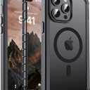 Magnetic for iPhone 14 Pro Max Case, [Compatible with MagSafe][Military Grade Drop Protection][Heavy Duty Protection][Non-Slip][Shockproof] 2-Layer Durable Bumper Phone Case 6.7''-Black