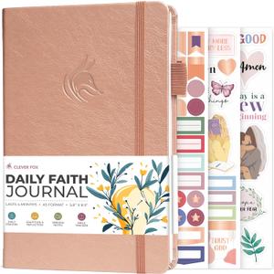 Clever Fox Daily Faith Journal  Guided Prayer, Gratitude & Bible Study Notebook  Faith Based Gifts & Journaling Supplies for Women (Rose Gold) (A5 (5.8'' x 8.3''))