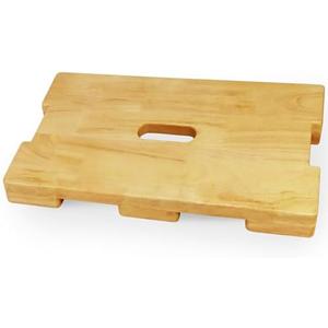 Wood Fitness Board, Wooden Exercise Board with Non-slip Design, Resistance Band Platform, for Band Workout, Stretching, Balance & Flexibility Exercise for Home Gym