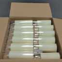 Flickering Flameless Candles Battery Operated with Remote and 2/4/6/8 H Timer Plexiglass Led Pillar Candles with Realistic Moving Wick Candles for Home Decor Pack of 48(D2.2"xH 5"6"7")(Ivory)