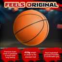 ALDWDY Silent Basketball Size 7 (29.5") Grooved Airless Indoor Basketball for Quiet Dribbling and Indoor Training, Pro PU Foam Ball Real Feel Higher Bounce Quieter