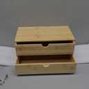 Wisuce Bamboo Desk Drawer Organizer, 2 Drawer Desktop Organizer with Drawers Tabletop Storage Organization Box for Office Home Toiletries Supplies Vanity, No Assembly Required