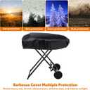 Grill Cover for Portable Gas Grill, Outdoor Heavy Duty Waterproof Oxford Fabric Weather Resistant, Black