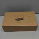 Label Holder for Thermal Printer - Sticker Roll Dispenser with Drawer - Shipping Label Holder for Rolls and FanFold Labels - Thermal Printer Stand for Home, Office, Small Business (Bamboo-Black)