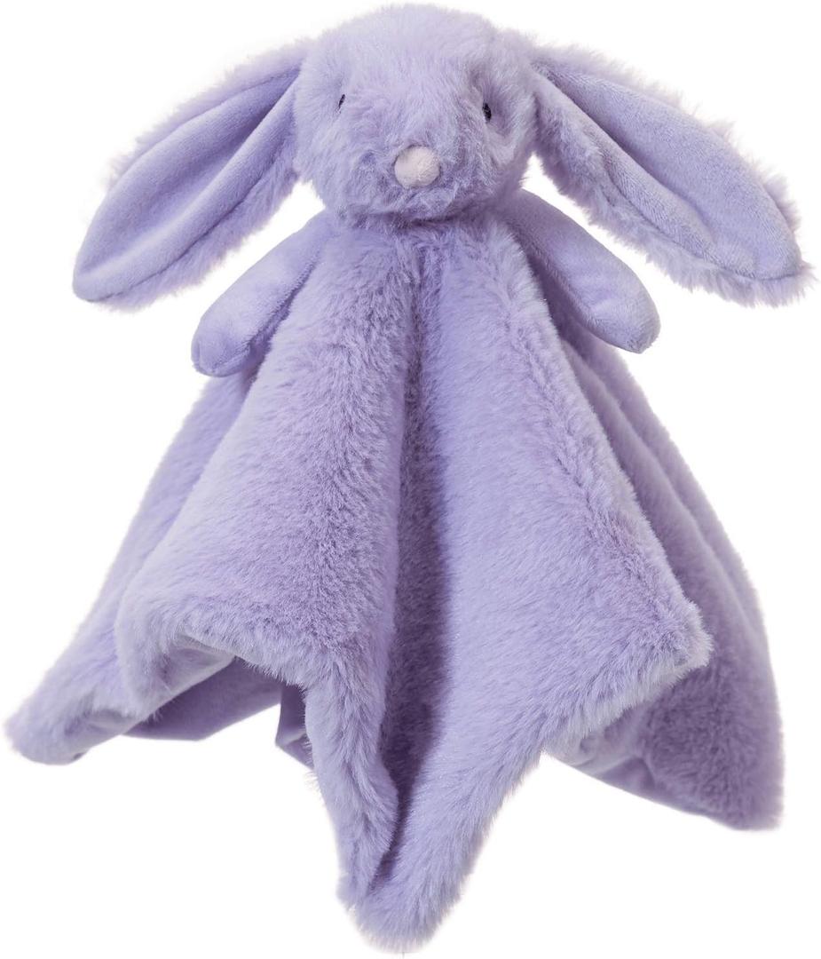 Apricot Lamb Stuffed Animals Purple Bunny Rabbit Security Blanket Infant Nursery Character Blanket Luxury Snuggler Plush Baby Lovey(Purple Bunny) (13 Inch (Pack of 1))