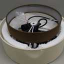 3-Light Farmhouse Pendant Light Fixture 2-Tier Drum Pendant Lighting with Fabric Shade 13inch Rustic Hanging Chandelier for Living Room Kitchen Dining Room Bedroom Entryway