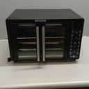 Gourmia Toaster Oven Air Fryer Combo 17 cooking presets 1700W french door digital air fryer oven 24L capacity accessories, convection rack, baking pan tray recipe book GTF7460,Large,Black