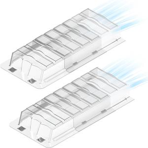 Sideways Magnetic Vent Extender for Under Furniture, Floor Resiter Vent Deflector Fits Vents 3" - 6" Wide (2PCS)