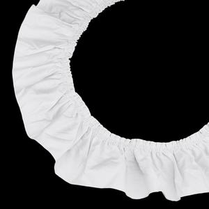 MAYJOYDIY 3 Yards White Cotton Pleated Ribbon 5-1/2 inch Vintage Ruffled Trimming Lace Ruffled Wave Edge Lace Trim for Wedding Bridal Dress Embellishment DIY Clothes Decor