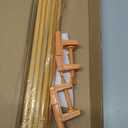 Over The Table Rod Stand with Clamps Adjustable Table Balloon Arch Stand for Party Wedding Anniversary, 34 to 98.43 Length, 30.25 to 47.25 Height(Color:Gold)
