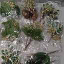 WILLBOND 24 Pcs Christmas Floral Picks and Spray Artificial Snowy Picks Greenery Stems Holly Pine Flower Pick Pinecones for Christmas Crafts Party Festive Home Decor